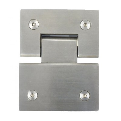 High quality stainless steel 180 degree satin shower room casting glass hinge glass to glass hinge